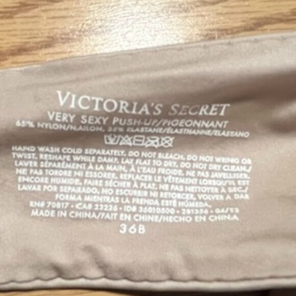 Victoria's Secret Very Sexy Pushup Underwire Bra- Mocha with Jewels- Size 36B - Picture 5 of 6